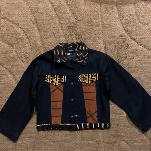 NWOT - Imani Pamoja Mudcloth And Denim Unisex Jacket